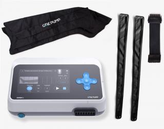 CarePump Expert8 nyirokmasszázs készülék lábmandzsettákkal, 8 kamrás  + elosztó adapter, + 2 db szélesítő szalag