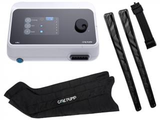 CarePump Lite6 nyirokmasszázs készülék lábmandzsettákkal, 6 kamrás  + elosztó adapter, + 2 db szélesítő szalag