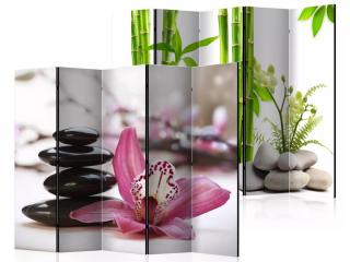 Fabulo 5-részes paraván - Orchidea / Bambuszok  172 x 225 cm | különbőző motívum a paraván két oldalán
