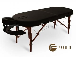 FABULO Diablo Oval Set összecsukható masszázságy  192*76 cm | 16,3 kg | 4 szín Szín: fekete