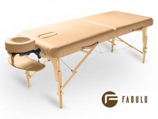 FABULO Guru Set összecsukható és hordozható favázas masszázságy  192*76 cm | 16,8 kg | 5 szín Szín: bézs