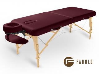 FABULO Guru Set összecsukható és hordozható favázas masszázságy  192*76 cm | 16,8 kg | 5 szín Szín: bordó