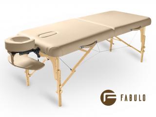 FABULO Guru Set összecsukható és hordozható favázas masszázságy  192*76 cm | 16,8 kg | 5 szín Szín: krém