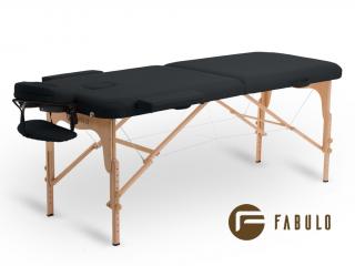 FABULO Uno Set összecsukható és hordozható favázas masszázságy  186*71 cm | 13,2 kg | 9 szín Szín: fekete
