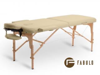 FABULO Uno Set összecsukható és hordozható favázas masszázságy  186*71 cm | 13,2 kg | 9 szín Szín: krém