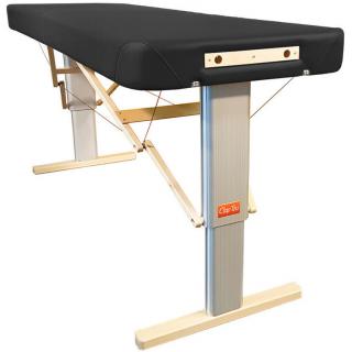 Összecsukható elektromos masszázságy CLAP TZU Linea Wellness Méretek: 192 x 75 cm, Szín: PU - fekete (black), Tartozékok: akkumulátoros tápellátás