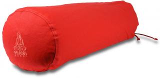 PRÁNA jóga hengerpárna huzattal - piros  70 x 20 cm | + Ajándék: utántöltő