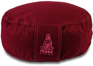 PRÁNA meditációs ülőpárna huzattal - bordó  36 x 12 cm | + Ajándék: utántöltő