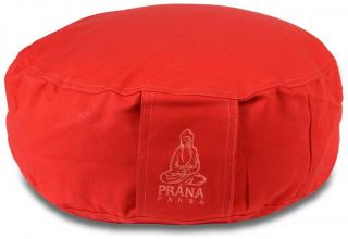 PRÁNA meditációs ülőpárna huzattal - piros  36 x 12 cm | + Ajándék: utántöltő