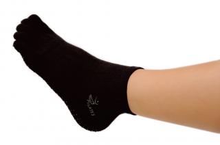 SISSEL® Pilates Socks Bamboo csúszásgátló ötujjas zokni  S/M (35-39) | L/XL (40-45) Méret: L/XL (40-45), Szín: fekete
