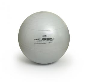 SISSEL® Securemax Ball durranásmentes gimnasztikai labda - Ø 65 cm  + gyakorlatokat bemutató plakát Szín: ezüst