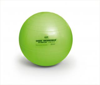 SISSEL® Securemax Ball durranásmentes gimnasztikai labda - Ø 65 cm  + gyakorlatokat bemutató plakát Szín: lime