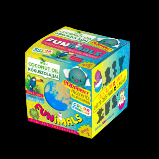 Funimals fürdőgolyó Tropical Paradise - Banán illattal, színváltós