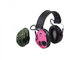 3M™ PELTOR™ SportTac™ elektronikus hallásvédő 26dB Szín: Rózsaszín / olivaszínű