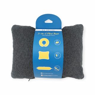 Be relax 3in1 Flexi rest cestovný vankúš z mikrogranúl Szín: Sötétszürke