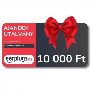 Elektronikus ajándékutalvány Earplugs Utalvány értéke: 10000 Ft