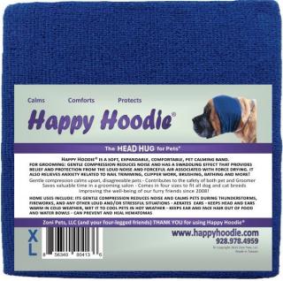 Happy Hoodie - nyugtató fejpánt kutyáknak és macskáknak  hallásvédő állatok számára Szín: Kék, Méret: XL