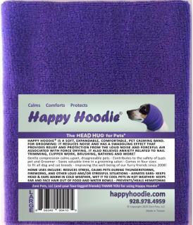 Happy Hoodie - nyugtató fejpánt kutyáknak és macskáknak  hallásvédő állatok számára Szín: Lila, Méret: L
