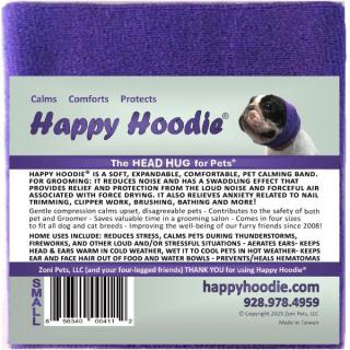 Happy Hoodie - nyugtató fejpánt kutyáknak és macskáknak  hallásvédő állatok számára Szín: Lila, Méret: S