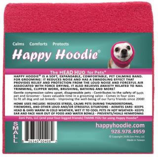 Happy Hoodie - nyugtató fejpánt kutyáknak és macskáknak  hallásvédő állatok számára Szín: Rózsaszín, Méret: S