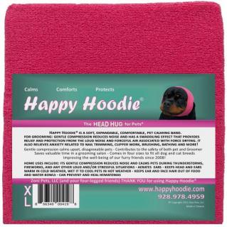 Happy Hoodie - nyugtató fejpánt kutyáknak és macskáknak  hallásvédő állatok számára Szín: Rózsaszín, Méret: XL