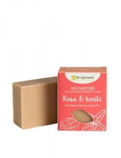 laSaponaria Szilárd olívaszappan- Rózsaolaj és bambuszvaj 100g