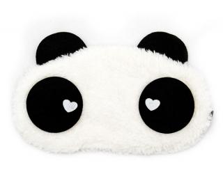 Szemmaszk alváshoz Panda fehér szívecske