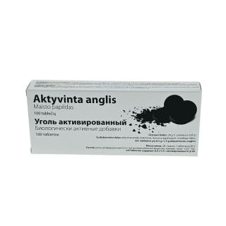Aktív szén - étrend-kiegészítő - 100 tabletta x 0,28 g - OLYMP