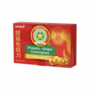Szopogató cukorkák gyömbérrel, propolissal és C-vitaminnal - 12db - Herbin