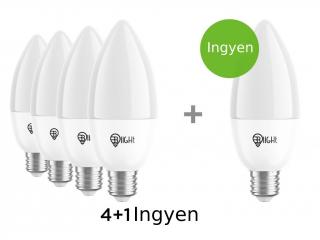 4 + 1 ingyenes: Intelligens izzó Blight LED, E14 menet, 5,5 W, WiFi, APP, szabályozható, színes