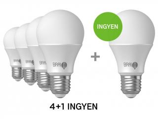 4 + 1 ingyenes: intelligens izzó Blight LED, menet E27, 11W, WiFi, APP, szabályozható, színes