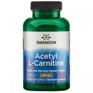 500 mg Swanson acetil-L-karnitin, 100 kapszula  Expirace 10/2022