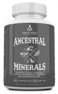 Ancestral Supplements, Ancestral Minerals, ásványi komplex, 180 kapszula, 30 adag  Étrend-kiegészítő