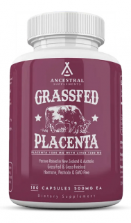 Ancestral Supplements, fűvel táplált placenta, marhahús placenta, 180 kapszula, 30 adag  Étrend-kiegészítő