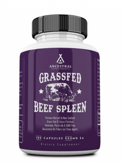 Ancestral Supplements, Grass-fed Beef Spleen, 180 kapszula, 30 adag  Étrend-kiegészítő