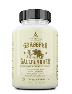 Ancestral Supplements, Grass-fed Gallbladder, fűvel táplált epehólyag, marha epehólyag, 180 kapszula, 90 adag  Étrend-kiegészítő