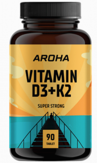 Aroha Vitamin D3+K2, 90 tabletta