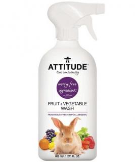 Attitude - Tisztítószer gyümölcsök és zöldségek számára, szagtalan, 800ml