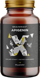 BrainMax Apigenin, 50 g  Természetes anyag nyugtató hatással, minőségi mély alvás támogatásával, 98%-os tisztasággal