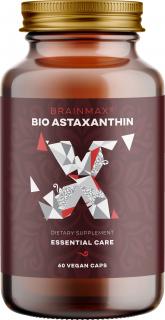 BrainMax Astaxanthin BIO, 8 mg, 60 db növényi kapszula  *CZ-BIO-001 tanúsítvány / A legerősebb antioxidáns, amely minden szövetbe behatol