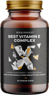 BrainMax Best E vitamin komplex, 90 db növényi kapszula  Erőteljes természetes antioxidáns annatto tokotrienolokkal, 90 adag, étrend-kiegészítő