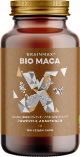BrainMax BIO Maca, 740 mg, 100 db növényi kapszula  *CZ-BIO-001 tanúsítvány / Kezelje jobban a stresszt, legyen több energiája és támogassa…