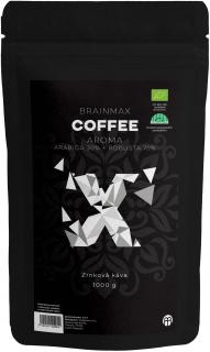 BrainMax Coffe (Arabica 30% + Robusta 70%), szemes kávé, BIO, 1000 g  *CZ-BIO-001 tanúsítvány