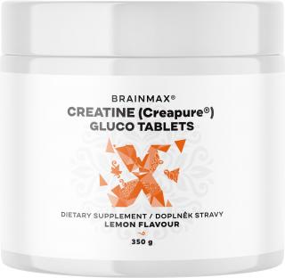 BrainMax Creapure® Gluco tabletta, citrom, 350 g