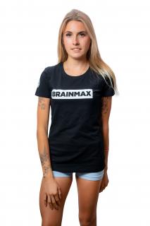 BrainMax csíkos női fekete póló Méret: M