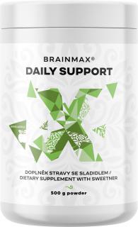 BrainMax Daily Support, zöld alma, 500 g  Átfogó táplálkozás az izmok és a teljesítmény érdekében, étrend-kiegészítő