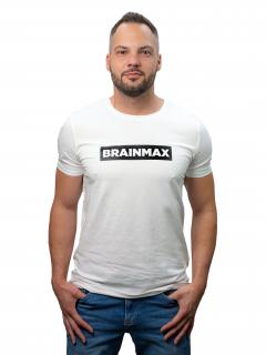 BrainMax férfi csíkos póló - fehér Méret: L