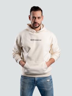 BrainMax férfi kapucnis pulóver, krém Méret: XL