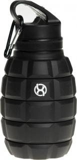 BrainMax Grenade palack, összecsukható szilikon kulacs, 580 ml Színek: Fekete