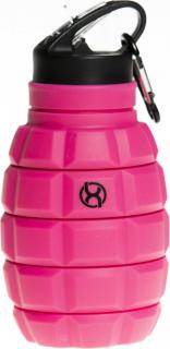 BrainMax Grenade palack, összecsukható szilikon kulacs, 580 ml Színek: Rózsaszín